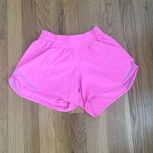 Lululemon hotty hot 4in shorts neon pink
